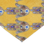 Hamsa harten bloemen Opal Art over goud Korte Tafelloper (Hoek)