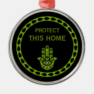 Hamsa Huis Zegen Nieuw Huis Metalen Ornament
