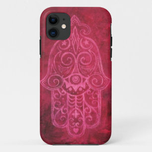 Hamsa in Magenta iPhone 11 Hoesje