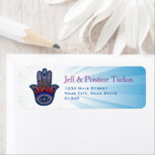 Hamsa Judaica Boom van het Leven Etiket (Insitu)