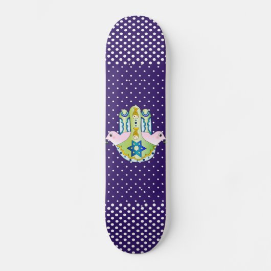 Hamsa judaica skateboard (Voorkant)
