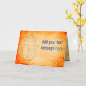 Hamsa Kaart (Gele Bloem)