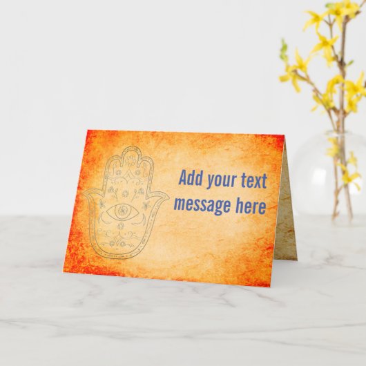 Hamsa Kaart (Gele Bloem)