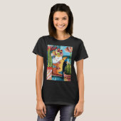 Hamsa Kat Talisman Schilderij T-shirt (Voorkant volledig)