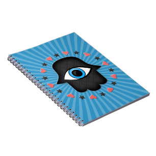 hamsa khamsa Eye in de hand van de godin Notitieboek