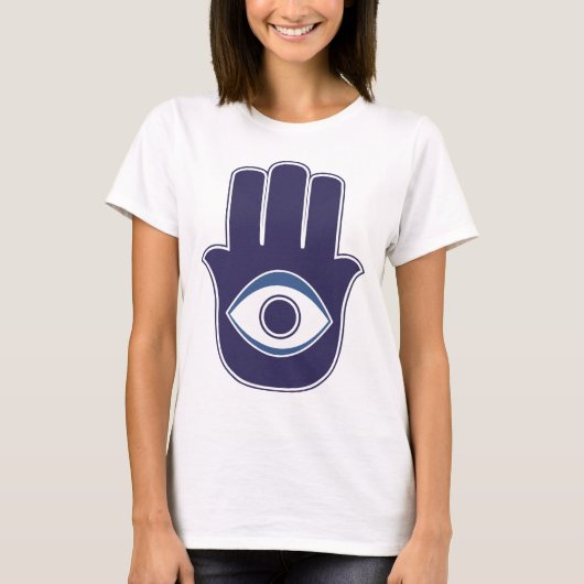 Hamsa/Khamsa Hand Fatima/Mary Amulet/Luck T-shirt (Voorkant)