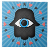 hamsa khamsa Oog in hand van de godin Tegeltje (Voorkant)