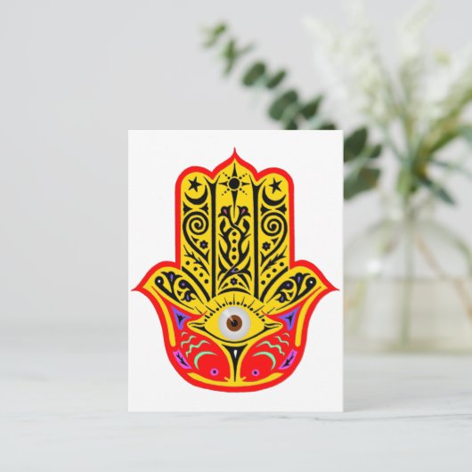 Hamsa - Magic Hamsa Briefkaart (Staand voorkant)