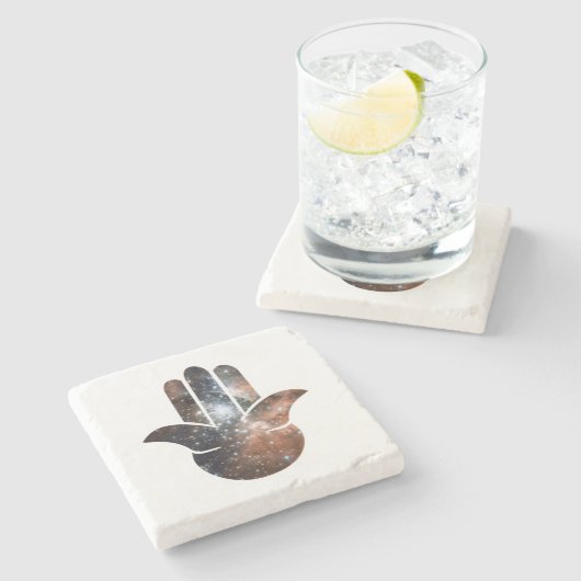 Hamsa Melkweg Stenen Onderzetter (Zijkant)