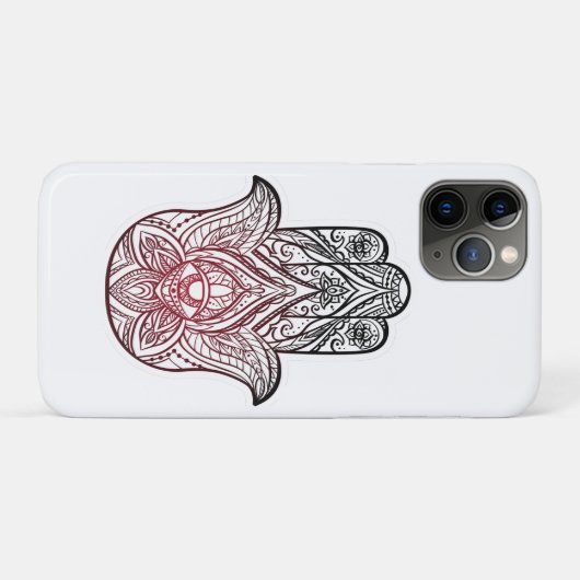 Hamsa met boho-patroon Case-Mate iPhone case (Achterkant (horizontaal))