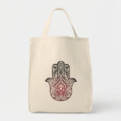 Hamsa met boho-patroon tote bag (Voorkant)