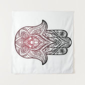 Hamsa met boho-patroon wandkleed (Voorkant (horizontaal))