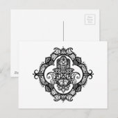 Hamsa met etnische Ornamenten Briefkaart (Voorkant / Achterkant)
