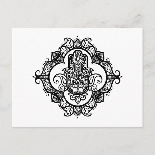 Hamsa met etnische Ornamenten Briefkaart (Voorkant)
