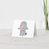 Hamsa of Jewish Stars Graffiti Art Kaart