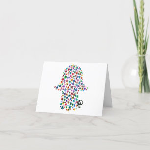 Hamsa of Jewish Stars Graffiti Art Kaart