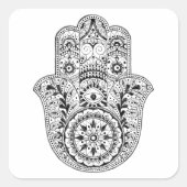 Hamsa Onderzetter Vierkante Sticker (Voorkant)