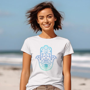 Hamsa Oog of Hand van Fatima Evil Eye Protection T-shirt
