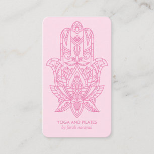 Hamsa   Pink Wellness spa massage yoga holistic Visitekaartje