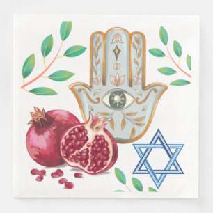 Hamsa Pomegranate Star van David Jewish Celebratio Servet