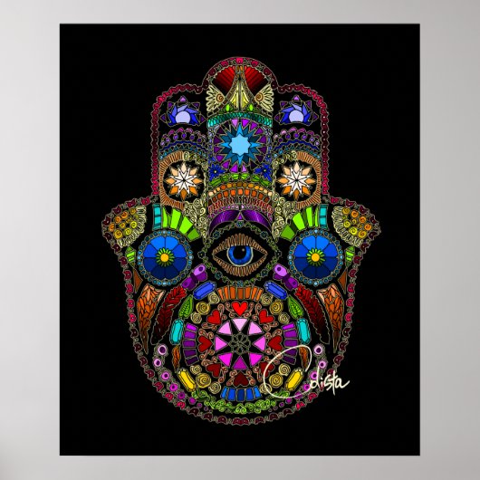 Hamsa Poster Black (Voorkant)