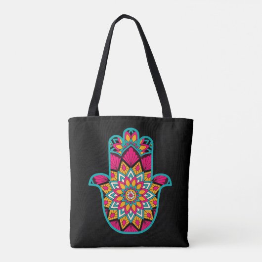 HAMSA Protect Luck Amulet Canvas tas (Achterkant)