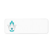 Hamsa retouradreslabels etiket (Voorkant)