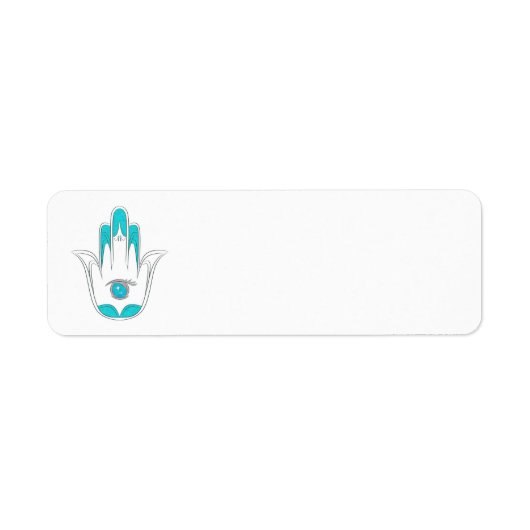 Hamsa retouradreslabels etiket (Voorkant)