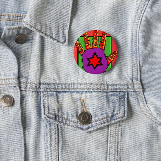 Hamsa Ronde Button 5,7 Cm (In situ)