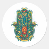 Hamsa Ronde Sticker (Voorkant)
