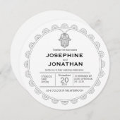 hamsa - ronde - uitnodiging (Voorkant / Achterkant)