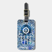 Hamsa Swirls Bagagelabel (Voorkant verticaal)