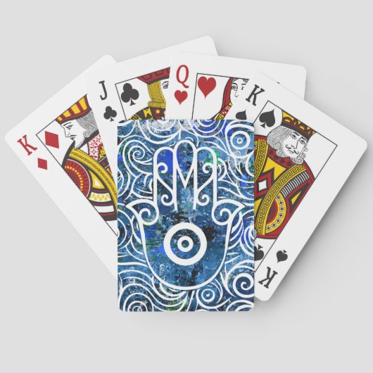 Hamsa Swirls Pokerkaarten (Achterkant)