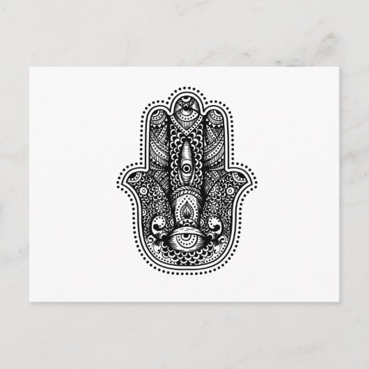 Hamsa The Hand of the Goddess Briefkaart (Voorkant)