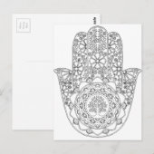 Hamsa Tree of Life Briefkaart (Voorkant / Achterkant)