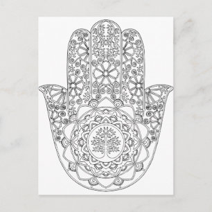Hamsa Tree of Life Briefkaart