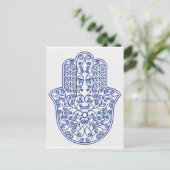 hamsa * tunis * marokko * henna * blue briefkaart (Staand voorkant)