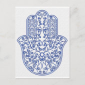 hamsa * tunis * marokko * henna * blue briefkaart (Voorkant)