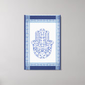 hamsa * tunis * marokko * henna * blue canvas afdruk (Voorkant)