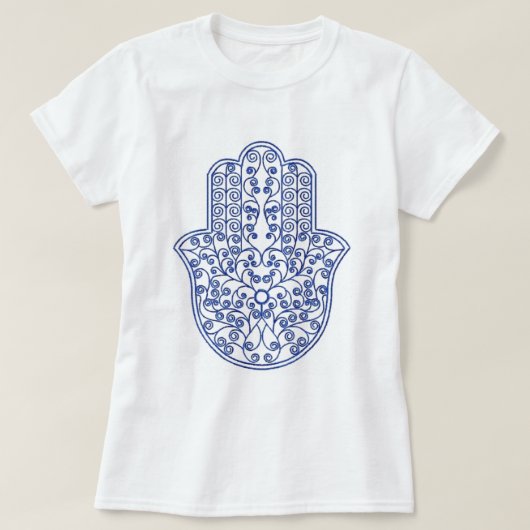 hamsa * tunis * marokko * henna * blue t-shirt (Design voorkant)
