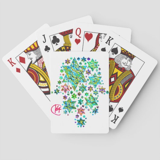 Hamsa van Joodse sterren Pokerkaarten (Achterkant)