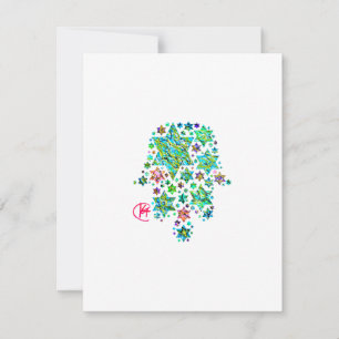 Hamsa van Joodse sterren RSVP Kaartje