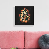 Hamsa van Vrede op Kleine Canvasprint met Spanraam Canvas Afdruk (Insitu (Woonkamer))
