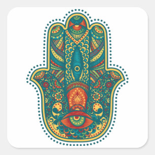 Hamsa Vierkante Sticker