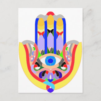 Hamsa - zeer kleurrijk briefkaart