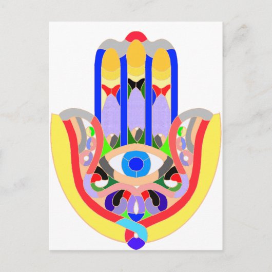 Hamsa - zeer kleurrijk briefkaart (Voorkant)