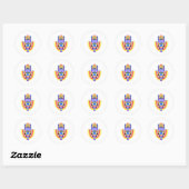 Hamsa - zeer kleurrijk ronde sticker (Vel)