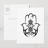 HAMSA - zwart-wit Briefkaart (Voorkant / Achterkant)