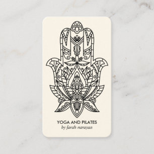 Hamsa   Zwarte Wellness spa massage yoga holistic Visitekaartje