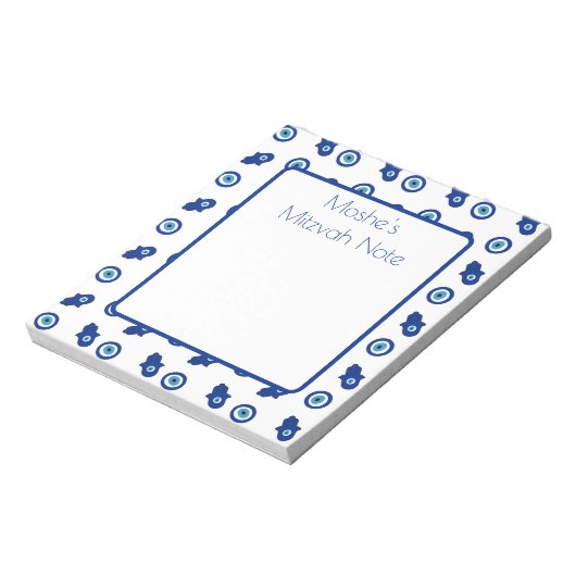Hamsah Mitzvah Note Notitieblok (Linkerzijde)
